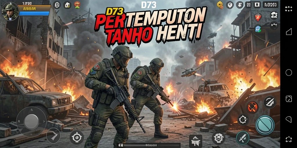Tampilan gameplay seru dalam D73 dengan aksi yang mendebarkan.