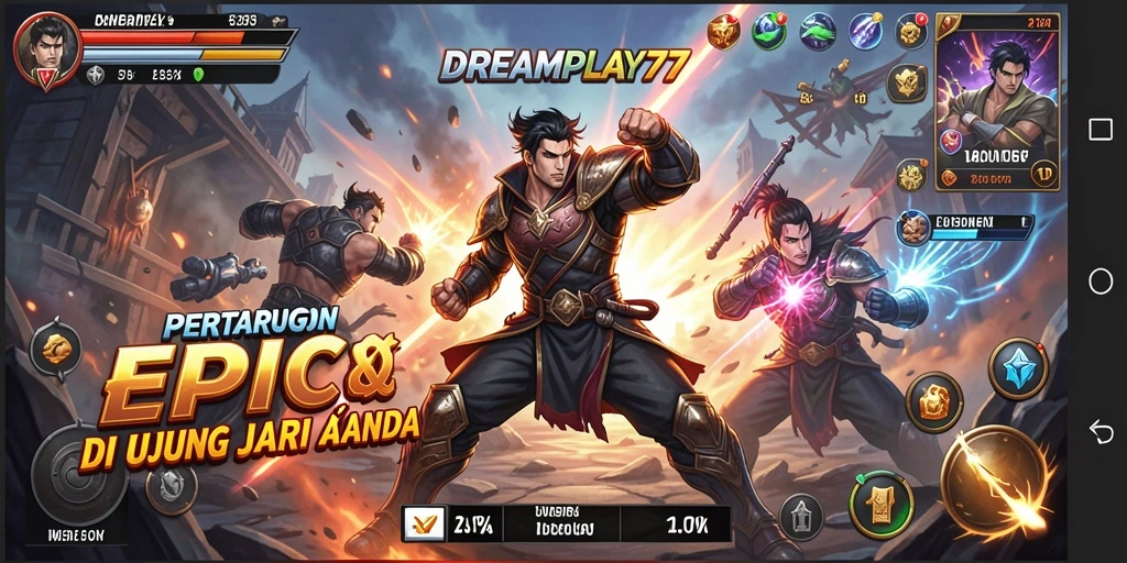 Gamer beraksi dalam duel pertarungan yang menegangkan di DREAMPLAY77.
