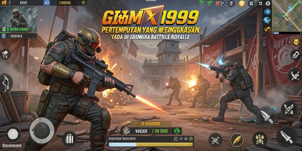 GGameplay mendebarkan dari GIM999 dalam mode Battle Royale.