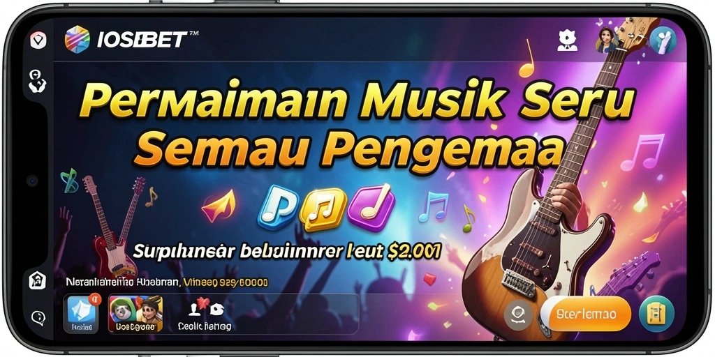 Tampilan screenshot IOSBET saat gameplay musik yang seru.