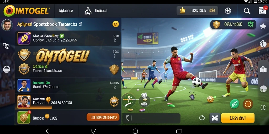 Tampilan antarmuka aplikasi OMTOGEL saat melakukan taruhan olahraga.