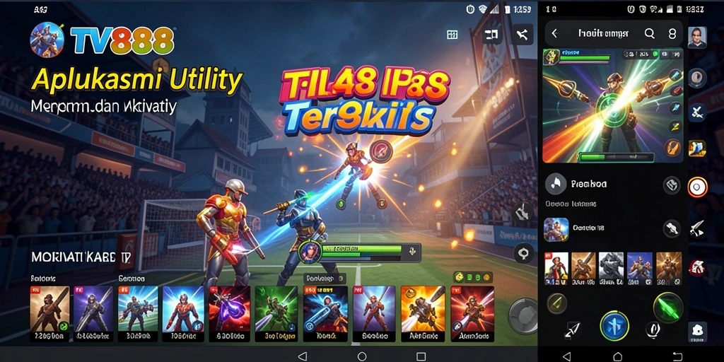 Tampilan screenshot utama TV888 yang menunjukkan fitur Utility yang canggih.